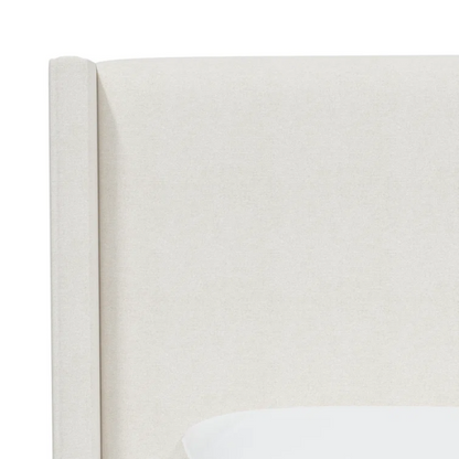 Cozy and Sleek Modern Queen Size Upholstered Wingback Bed