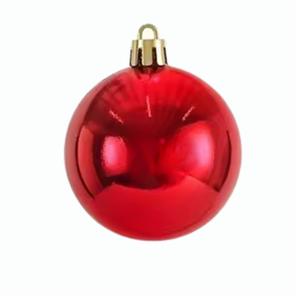 Red Christmas Ball Ornaments – 24-Piece Set, Shatterproof Holiday Decorations (Available in 3 cm, 4 cm, and 6 cm)