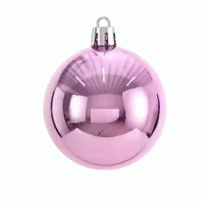 Pink Christmas Ball Ornaments – 24-Piece Set, Shatterproof Holiday Decorations (Available in 3 cm, 4 cm, and 6 cm)