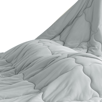 Reversible Ultra-Soft Comforter Set – Jersey Knit, Breathable, and Fluffy with Lightweight Down Alternative & Matching Pillowcase