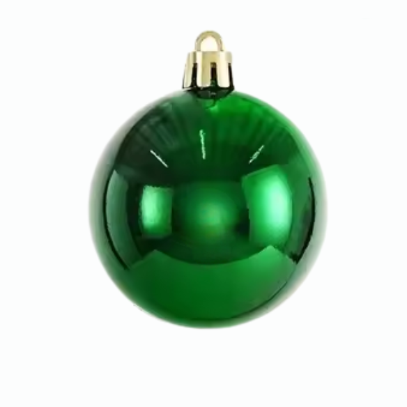 Dark Green Christmas Ball Ornaments – 24-Piece Set, Shatterproof Holiday Decorations (Available in 3 cm, 4 cm, and 6 cm)
