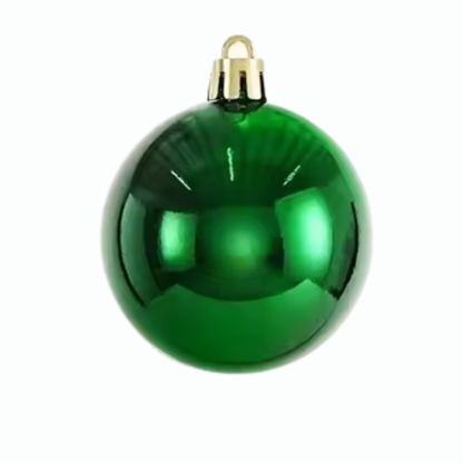 Dark Green Christmas Ball Ornaments – 24-Piece Set, Shatterproof Holiday Decorations (Available in 3 cm, 4 cm, and 6 cm)
