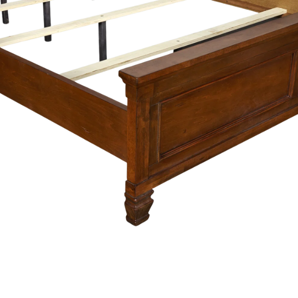 Classic King Size Solid Wood Platform Bed with Timeless Design and Sturdy Construction