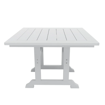 All-Weather Outdoor 43" Square Dining Table – Durable, Eco-Friendly, and UV-Resistant Patio Dining Table with Umbrella Hole