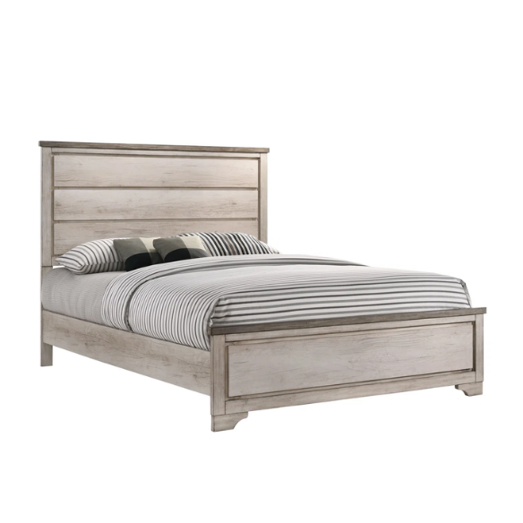 Rustic 5-Piece Queen Bedroom Set in Light Ash Brown – Timeless Wooden Charm and Warmth