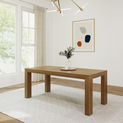 Rectangular Modern Dining Table – 72” Solid Pine Wood Dining Table for 6, Stylish & Versatile for Dining, Office, or Game Room, Durable & Easy to Assemble