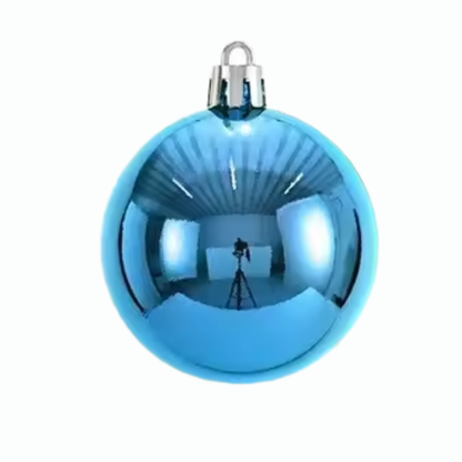Blue Christmas Ball Ornaments – 24-Piece Set, Shatterproof Holiday Decorations (Available in 3 cm, 4 cm, and 6 cm)