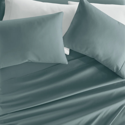Ocean Deep Pocket Microfiber Sheet Set – 4-Piece Soft, Wrinkle-Free Bedding with Pillowcases