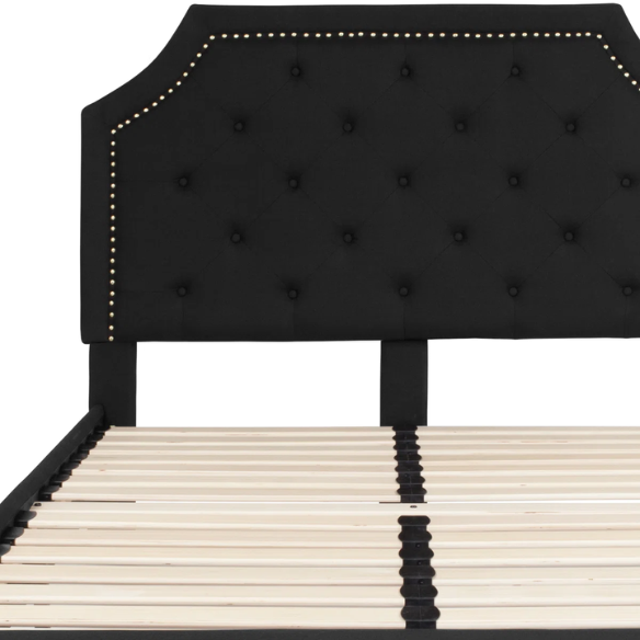 Elegant Button Tufted Upholstered Platform Bed Frame – Full Double Size with Modern Design