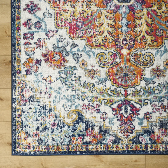 Timeless Traditional Woven Area Rug – Machine-Woven Polypropylene, Medium Pile, Durable and Easy to Clean