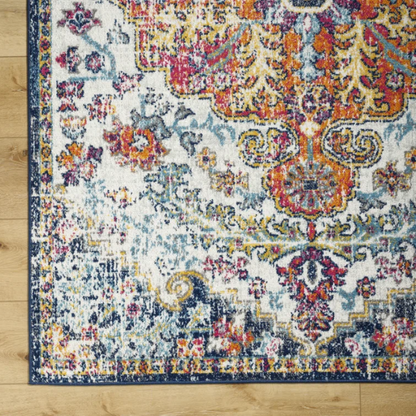 Timeless Traditional Woven Area Rug – Machine-Woven Polypropylene, Medium Pile, Durable and Easy to Clean