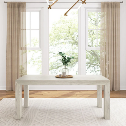 Rectangular Modern Dining Table – 72” Solid Pine Wood Dining Table for 6, Stylish & Versatile for Dining, Office, or Game Room, Durable & Easy to Assemble