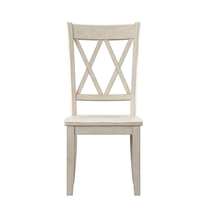 Farmhouse X-Back Solid Wood Dining Chairs (Set of 2) – Rustic Kitchen or Dining Room Seating