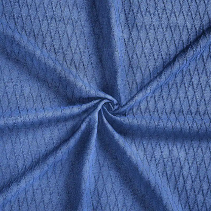 Blue Weave Cotton Blanket – Elegant, Soft & Breathable All-Season Comfort