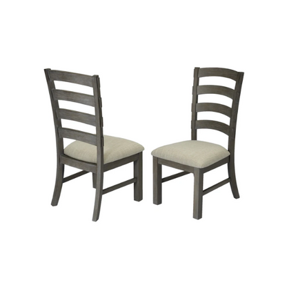 7-Piece Rustic Trestle Dining Set – Upholstered Chairs & Bench