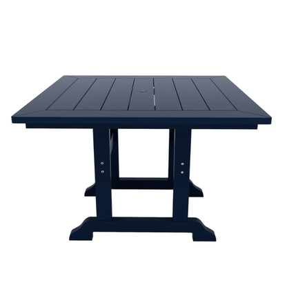 All-Weather Outdoor 43" Square Dining Table – Durable, Eco-Friendly, and UV-Resistant Patio Dining Table with Umbrella Hole