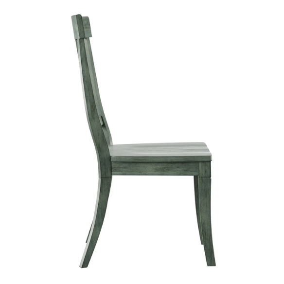 Solid Wood Slat Back Dining Chairs (Set of 2) – Farmhouse Style Seating