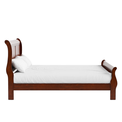 Elegant Queen Size Sleigh Wooden 3-Piece Bedroom Set with English Dovetail Design