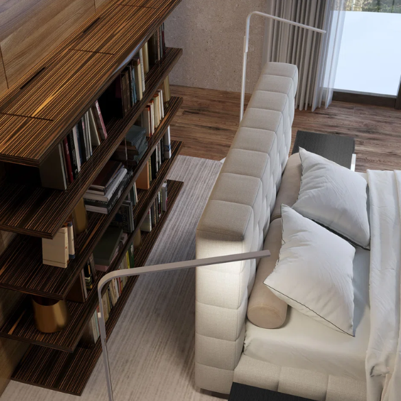 Upholstered Platform Bed with Square-Tufted Headboard, Basketweave Design, and Solid Eucalyptus Wood Frame – No Box Spring Needed