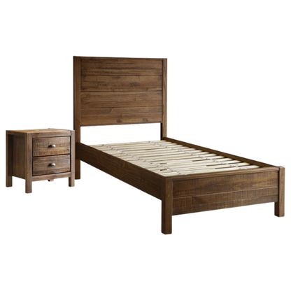 Stylish Wooden Twin 2-Piece Bedroom Set: Elegant Design for Cozy and Functional Spaces