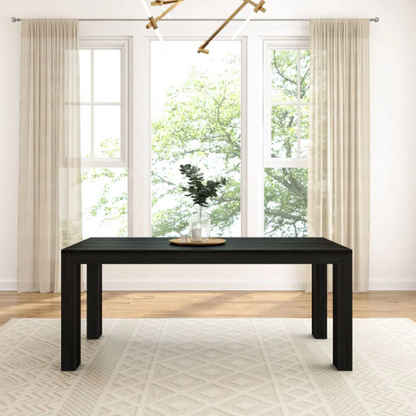 Rectangular Modern Dining Table – 72” Solid Pine Wood Dining Table for 6, Stylish & Versatile for Dining, Office, or Game Room, Durable & Easy to Assemble