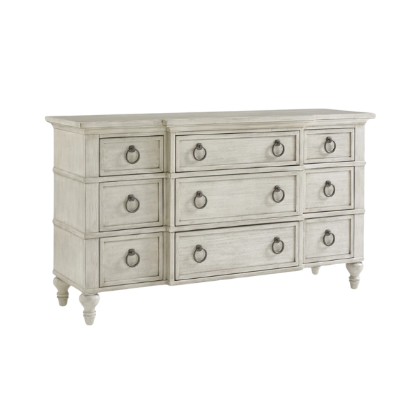 Rustic Panel Configurable Bedroom Set – Classic Meets Modern with Button-Tufted Headboard, Custom Ring Pulls, Media Storage Dresser, and Nailhead Trim Mirror – Includes Bed, Nightstand, Dresser, and Mirror