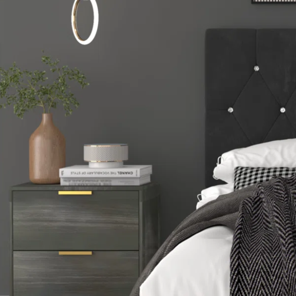 Opulent Black Luxury: Exquisite Twin Bedroom 3-Piece Set for Sophisticated Living