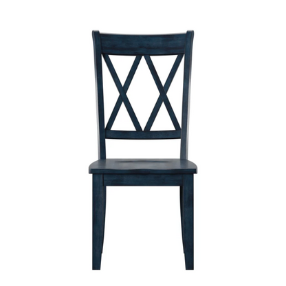 Farmhouse X-Back Solid Wood Dining Chairs (Set of 2) – Rustic Kitchen or Dining Room Seating