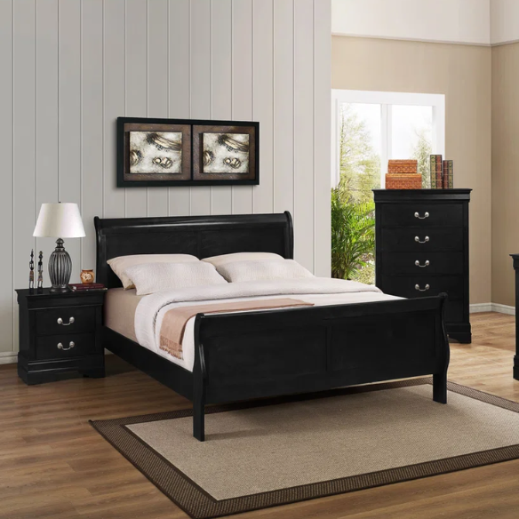 Elegant Polish Wooden Louis Philippe Style 5-Piece Full Double Size Bedroom Set – Timeless Design with Classic Charm and Luxurious Craftsmanship