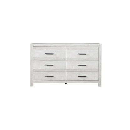 Stylish Light Grey Wooden 5-Piece Twin Bedroom Set: Luxurious Rustic Solid Wood Design