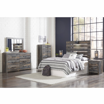 Elegant 2-Piece Dresser Set with Natural Wood Grain Finish – Twin Bed Storage Solution