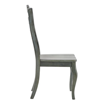 Rustic Ladder Back Solid Wood Dining Chairs (Set of 2) – Farmhouse Style Kitchen or Dining Room Seating