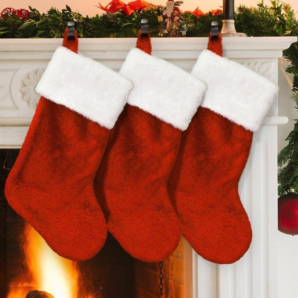 Classic Red & White Christmas Stocking – Personalized Holiday Decor