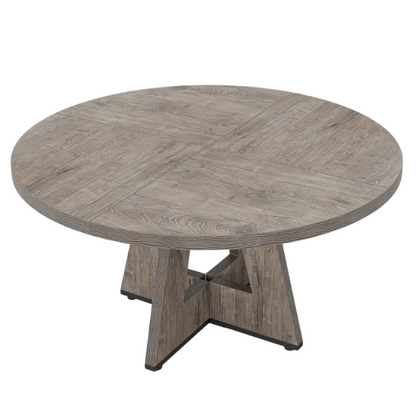 47-Inch Round Dining Table for 4 – Modern Wood Kitchen Table with MDF Legs, Perfect for Dining Room, Kitchen, or Living Room