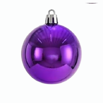 Purple Christmas Ball Ornaments – 24-Piece Set, Shatterproof Holiday Decorations (Available in 3 cm, 4 cm, and 6 cm)