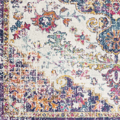 Timeless Traditional Woven Area Rug – Machine-Woven Polypropylene, Medium Pile, Durable and Easy to Clean