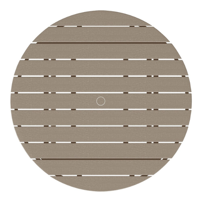 Outdoor Conversation Table – Stylish, Weather-Resistant Recycled Plastic Table with Slat-Style Top for Patios and Gardens