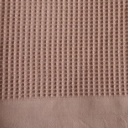 Cotton Waffle Weave Bed Blanket – Dusty Rose | All-Season Breathable Layer