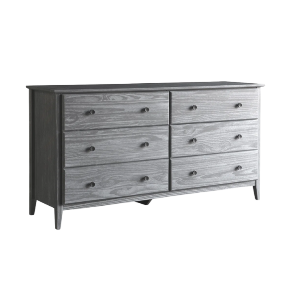 Brushed Wooden Full Double Size Bed and Bedroom Set – Elegant Design with Sturdy Construction and Rustic Charm