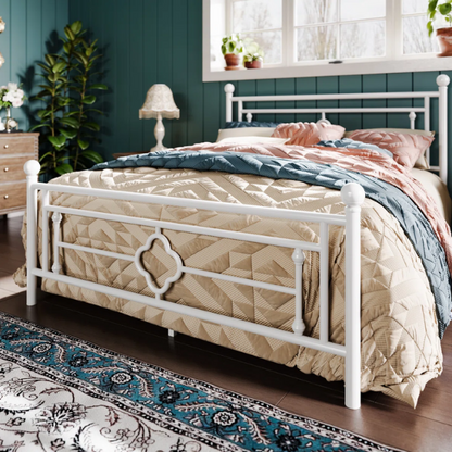 Durable Metal Platform Bed – Full Double Size with Sturdy Frame and Modern Design