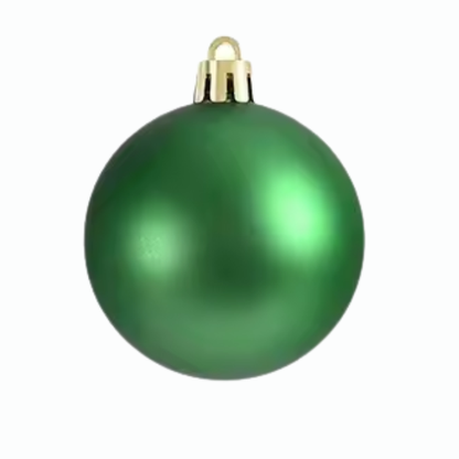 Dark Green Christmas Ball Ornaments – 24-Piece Set, Shatterproof Holiday Decorations (Available in 3 cm, 4 cm, and 6 cm)