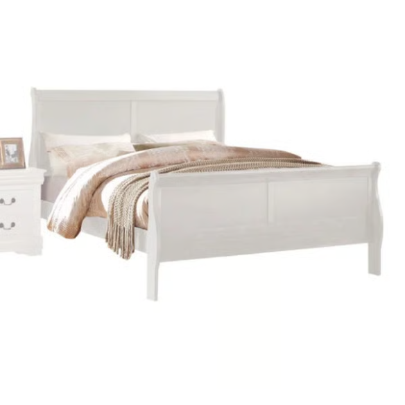 Sleek Glossy Finish 6-Piece Sleigh Aesthetic Twin Bedroom Set: Modern Elegance Redefined