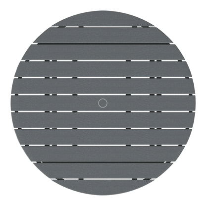 Outdoor Conversation Table – Stylish, Weather-Resistant Recycled Plastic Table with Slat-Style Top for Patios and Gardens