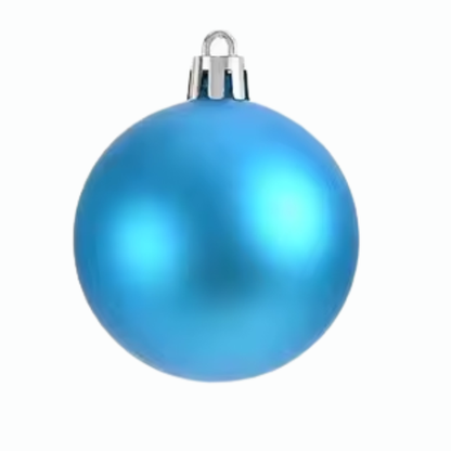 Blue Christmas Ball Ornaments – 24-Piece Set, Shatterproof Holiday Decorations (Available in 3 cm, 4 cm, and 6 cm)