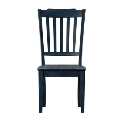Slat-Back Solid Wood Dining Chairs – Set of 2 Farmhouse Kitchen or Dining Room Chairs