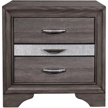 Visually Stunning Panel Configurable Bedroom Set – Clean Modern Design with Timeless Gray Finish, Melamine Detailing, Panel Headboard, and Spacious Footboard Drawers – Perfect for Creating a Serene and Stylish Bedroom Retreat