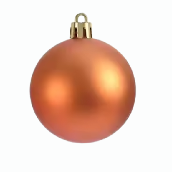 Burnt Orange Christmas Ball Ornaments – 24-Piece Set, Shatterproof Holiday Decorations (Available in 3 cm, 4 cm, and 6 cm)
