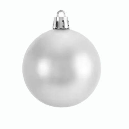 Silver Christmas Ball Ornaments – 24-Piece Set, Shatterproof Holiday Decorations (Available in 3 cm, 4 cm, and 6 cm)