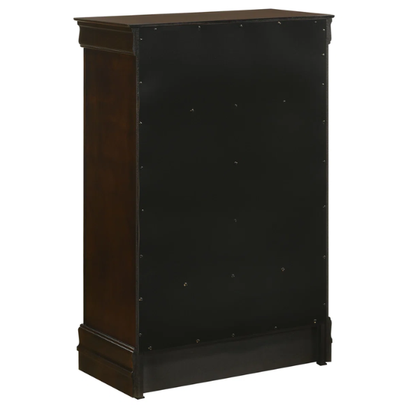 5-Piece Queen Bedroom Set with Brown Dovetail Construction and Timeless Design