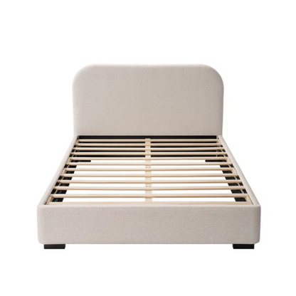 Bouclé Platform Bed with Arched Headboard – Modern Design, Easy Assembly, and Superior Comfort for King Size